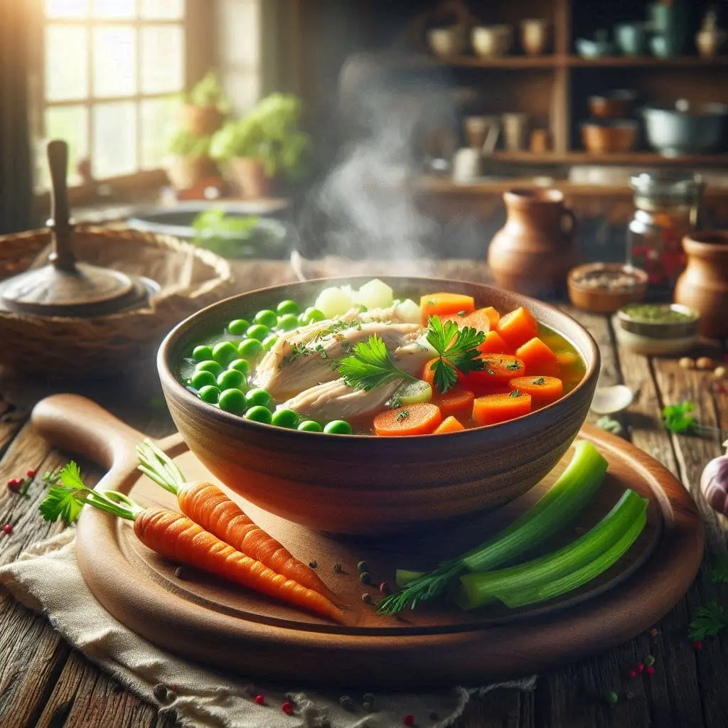 Canja de Galinha com vegetais